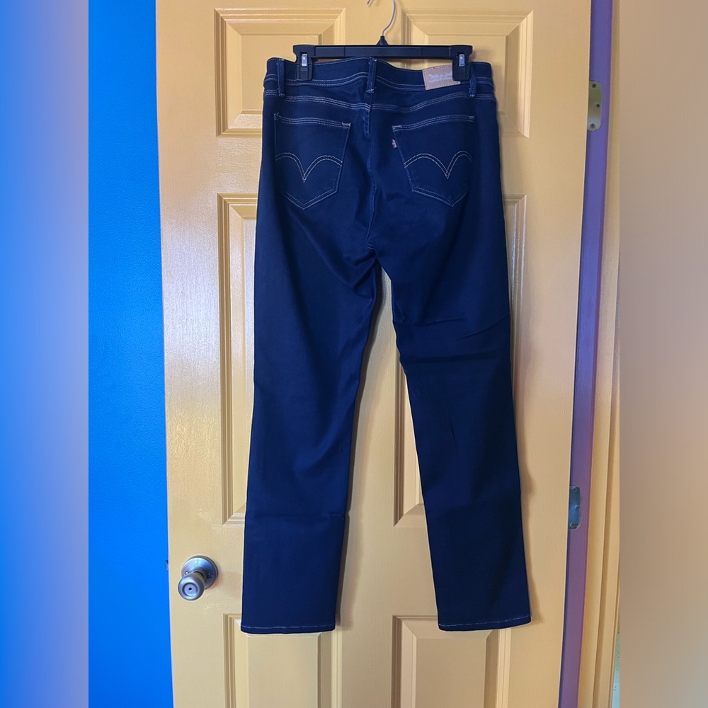 Levi Curvy 529 Skinny Leg Dark Blue - Picture 8 of 9